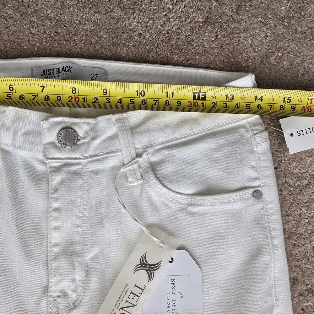 Just Black Optical White Skinny Crop 27 - Picture 2 of 8